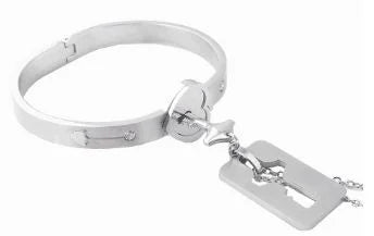 Couple Jewelry Stainless Steel Bracelet Love Lock Bracelet Can Be Opened Key Pendant Necklace Men And Women Valentine's Day Gift