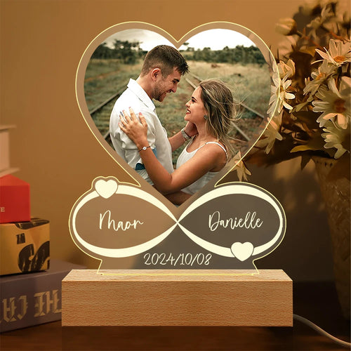 Anniversary Women Men Couples Gifts Custom Photo Love Frame Personalized Acrylic Plaque Valentine's Day Giftware for Him Her
