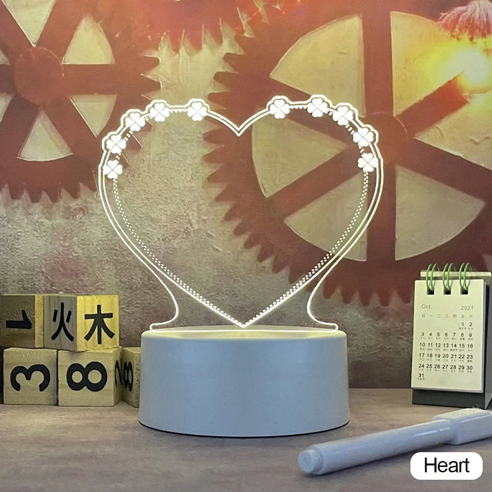 Creative Led Note Board Night Light USB Message Board With Pen Holiday Light Children Girlfriend Gift Decoration DIY Night Lamp