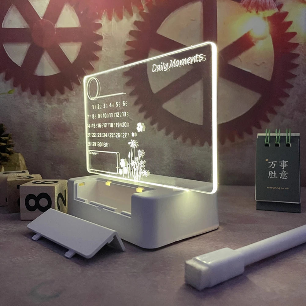 Creative Led Note Board Night Light USB Message Board With Pen Holiday Light Children Girlfriend Gift Decoration DIY Night Lamp